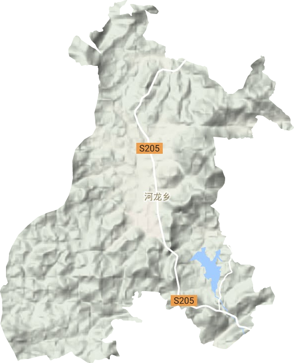 河龙乡地形地图