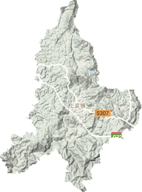 上京镇地形地图