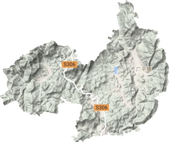 广平镇地形地图