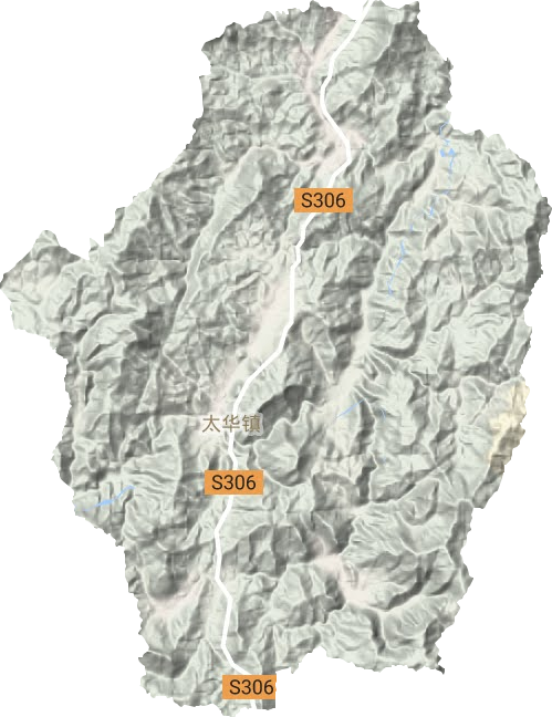 太华镇地形地图