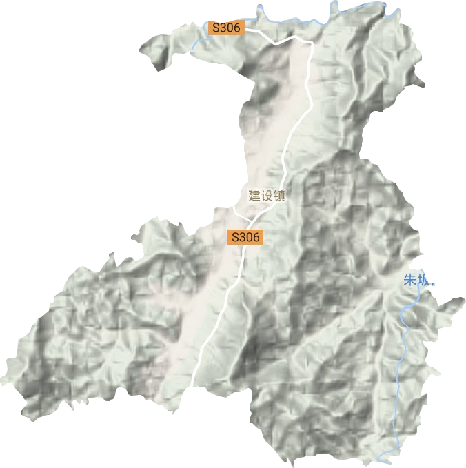 建设镇地形地图