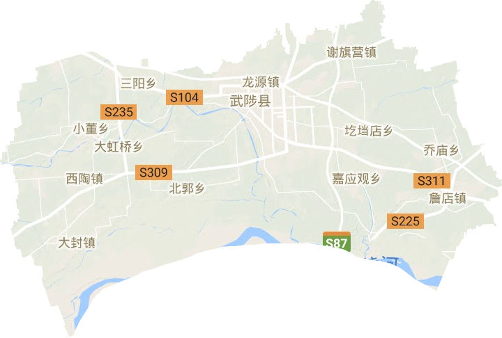 武陟县地形地图