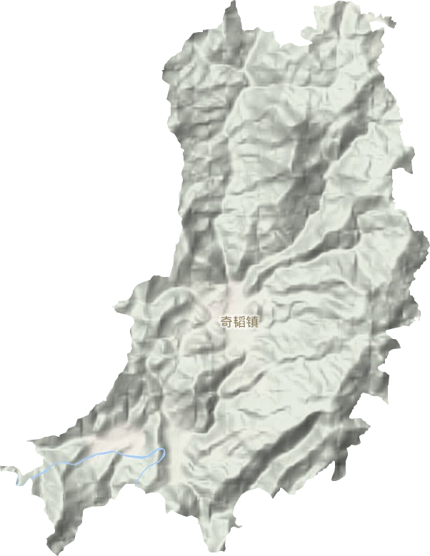 奇韬镇地形地图