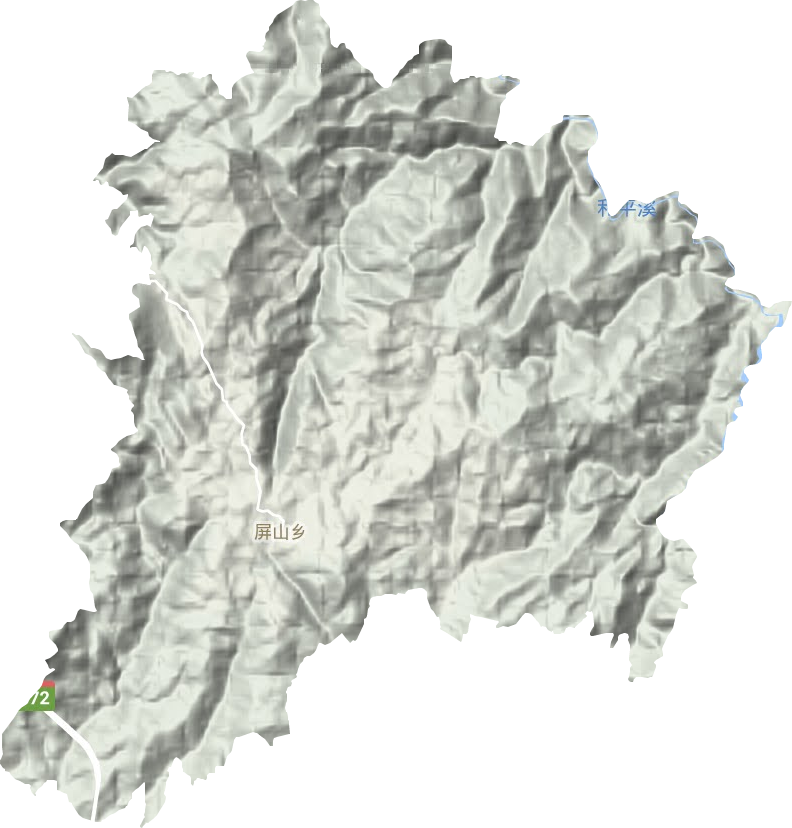 屏山乡地形地图