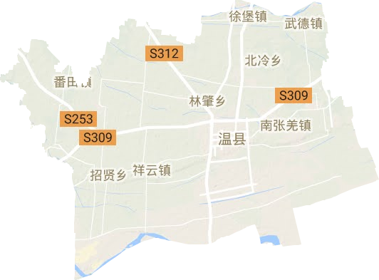 温县地形地图