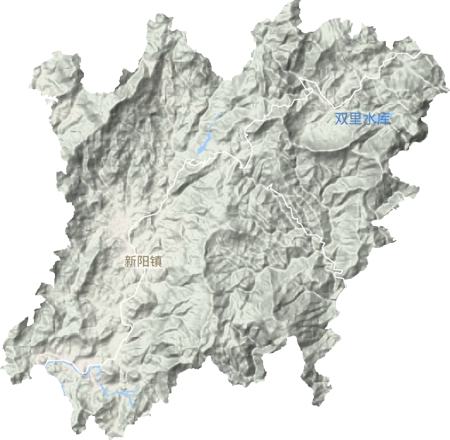 新阳镇地形地图