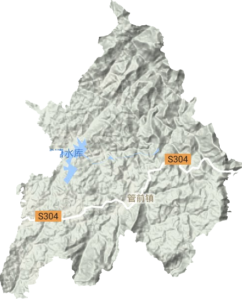 管前镇地形地图