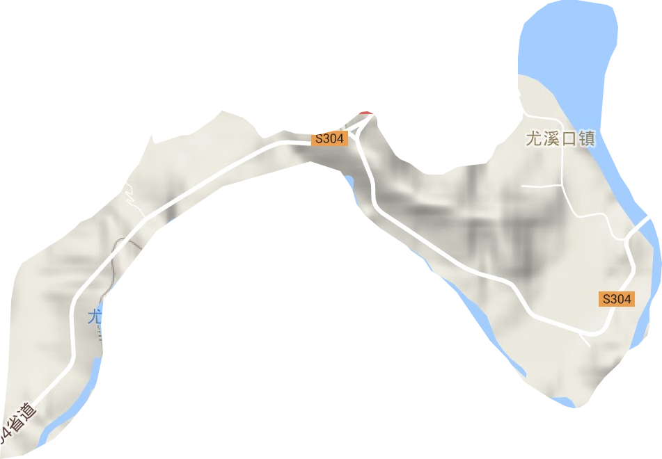 尤溪口镇地形地图