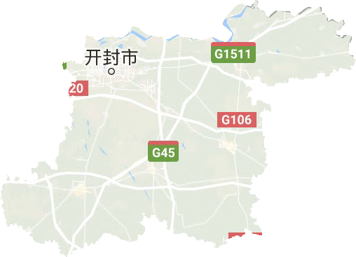 开封市地形地图