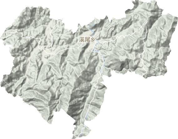 溪尾乡地形地图