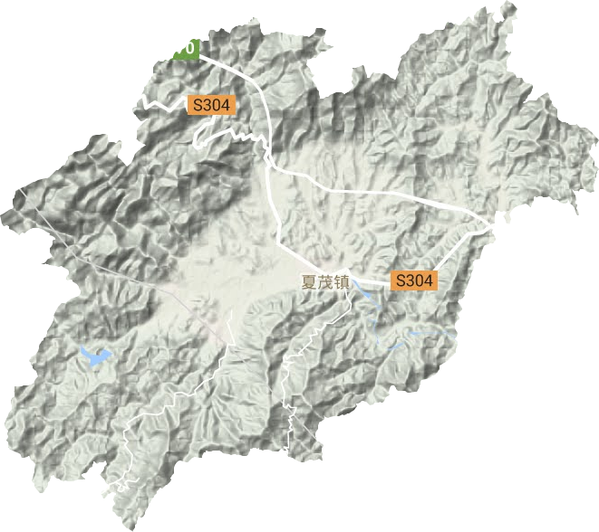 夏茂镇地形地图