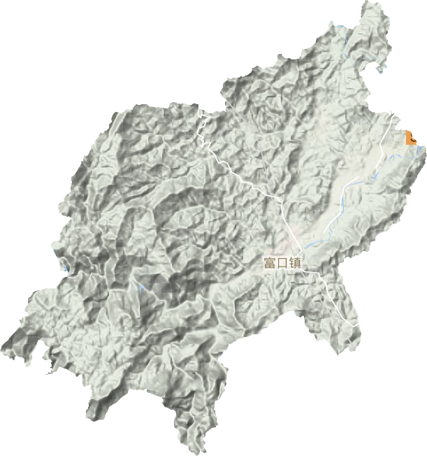 富口镇地形地图
