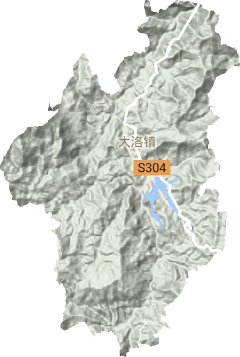 大洛镇地形地图