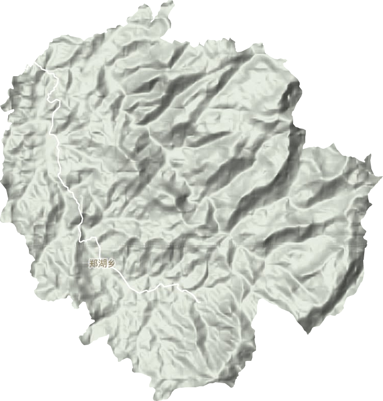 郑湖乡地形地图