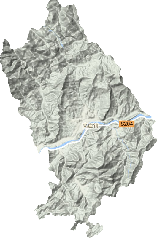 高唐镇地形地图