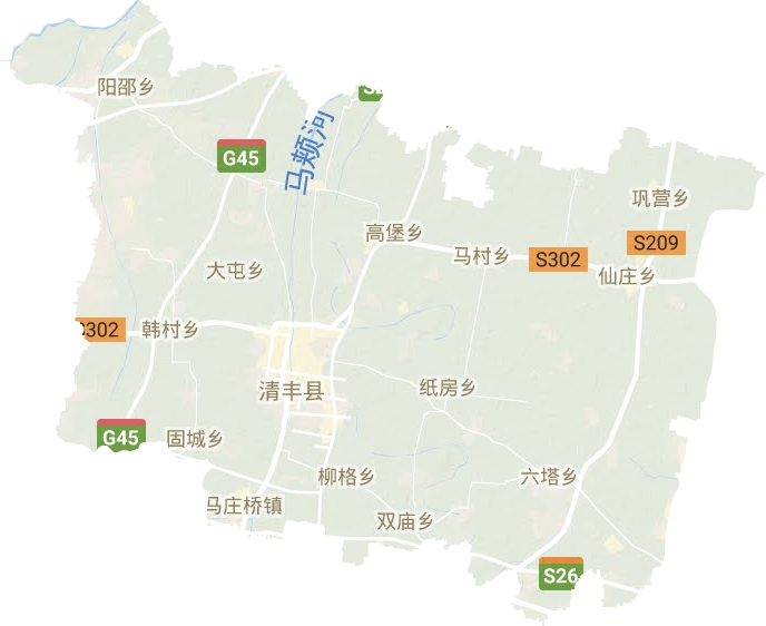 清丰县地形地图