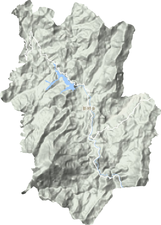 新桥乡地形地图