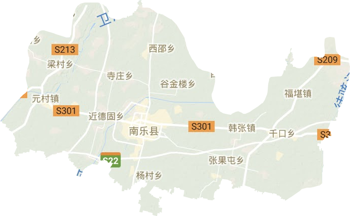 南乐县地形地图