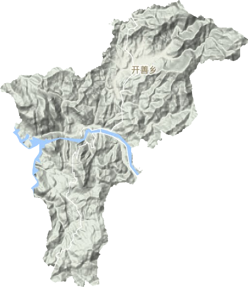 开善乡地形地图