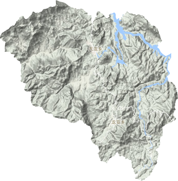 大龙乡地形地图