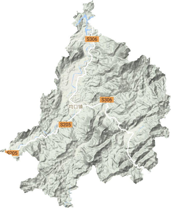 均口镇地形地图