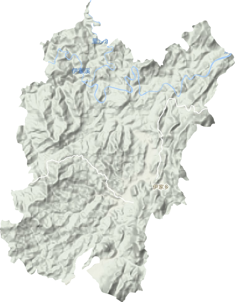 伊家乡地形地图