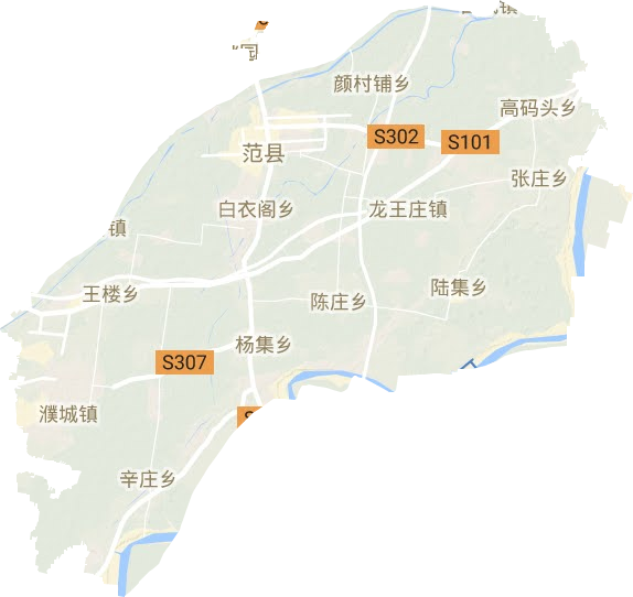 范县地形地图