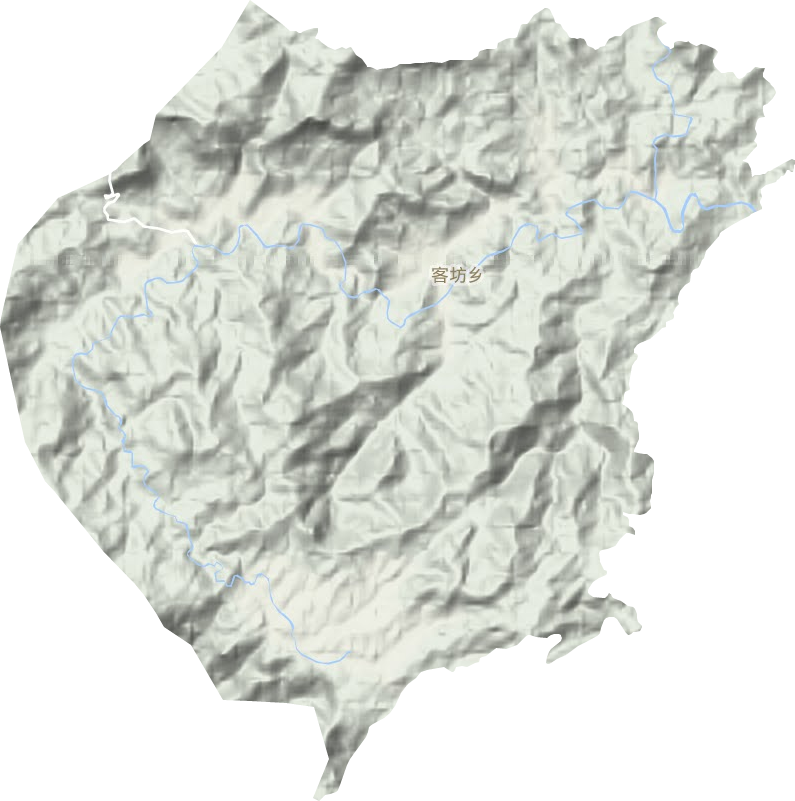 客坊乡地形地图