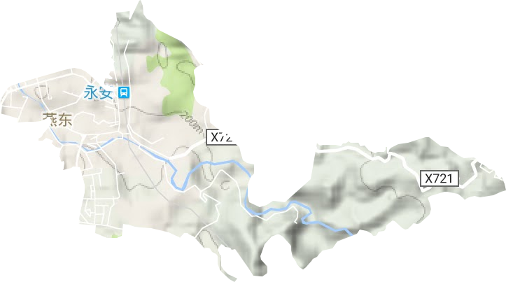 燕东街道地形地图