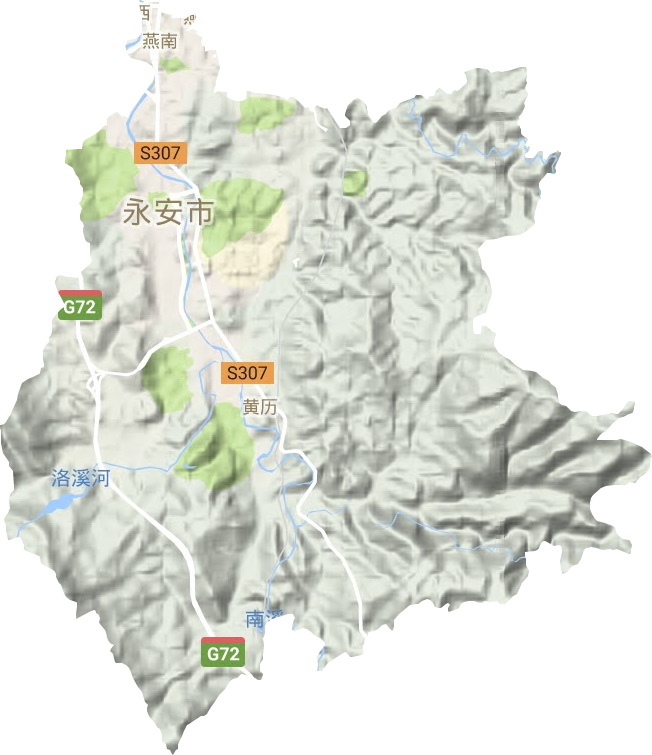 燕南街道地形地图