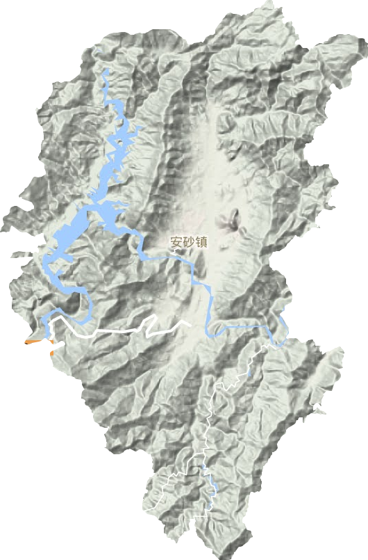 安砂镇地形地图