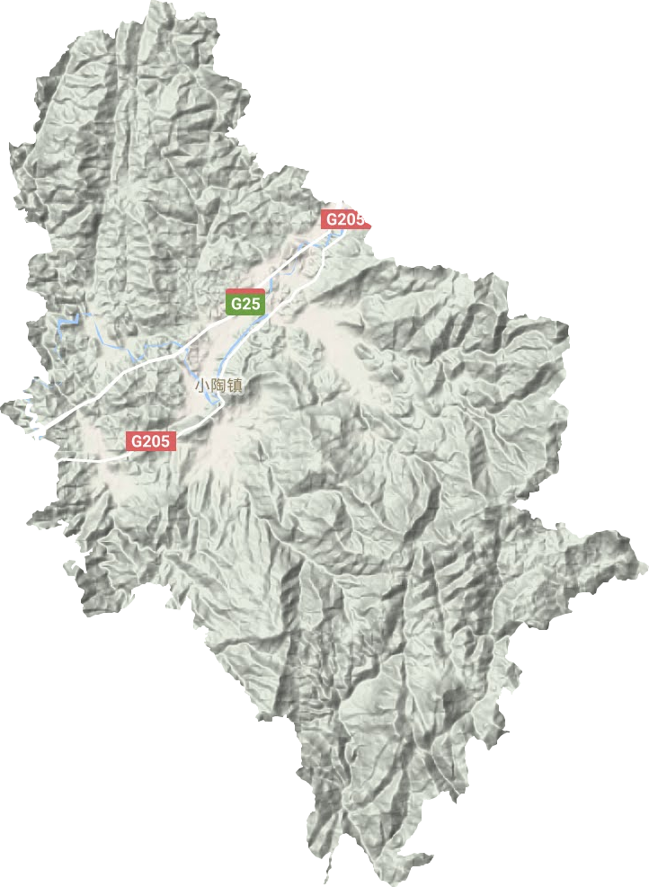 小陶镇地形地图