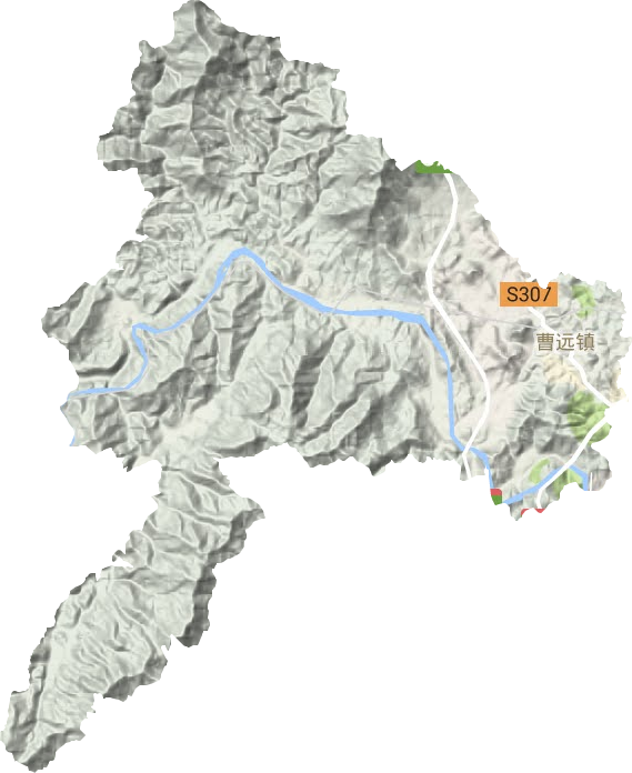 曹远镇地形地图