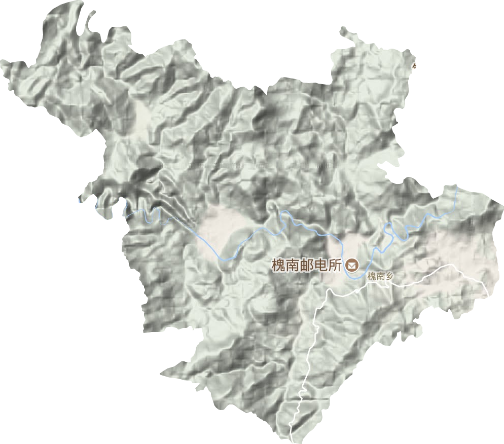 槐南镇地形地图