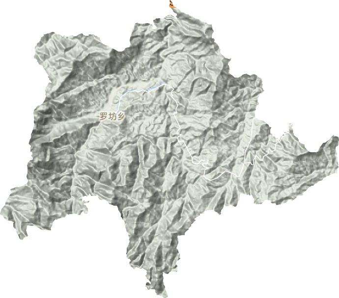 罗坊乡地形地图