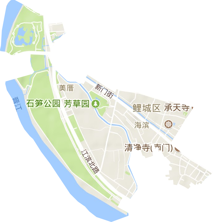 海滨街道地形地图