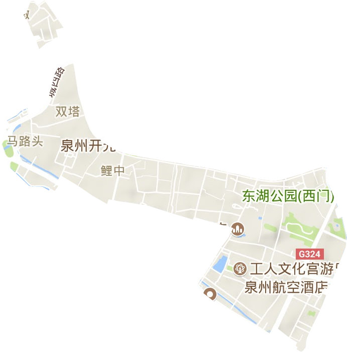 鲤中街道地形地图