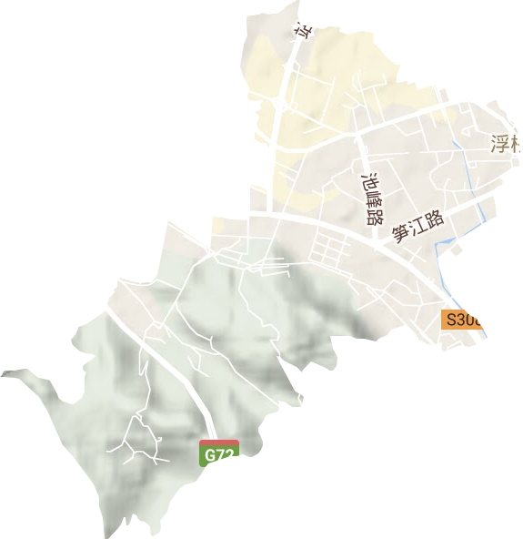 金龙街道地形地图