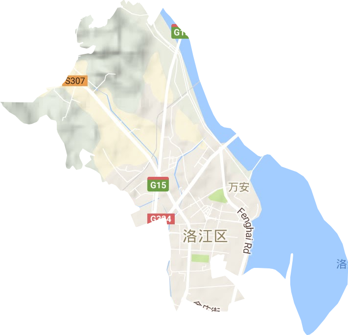 万安街道地形地图