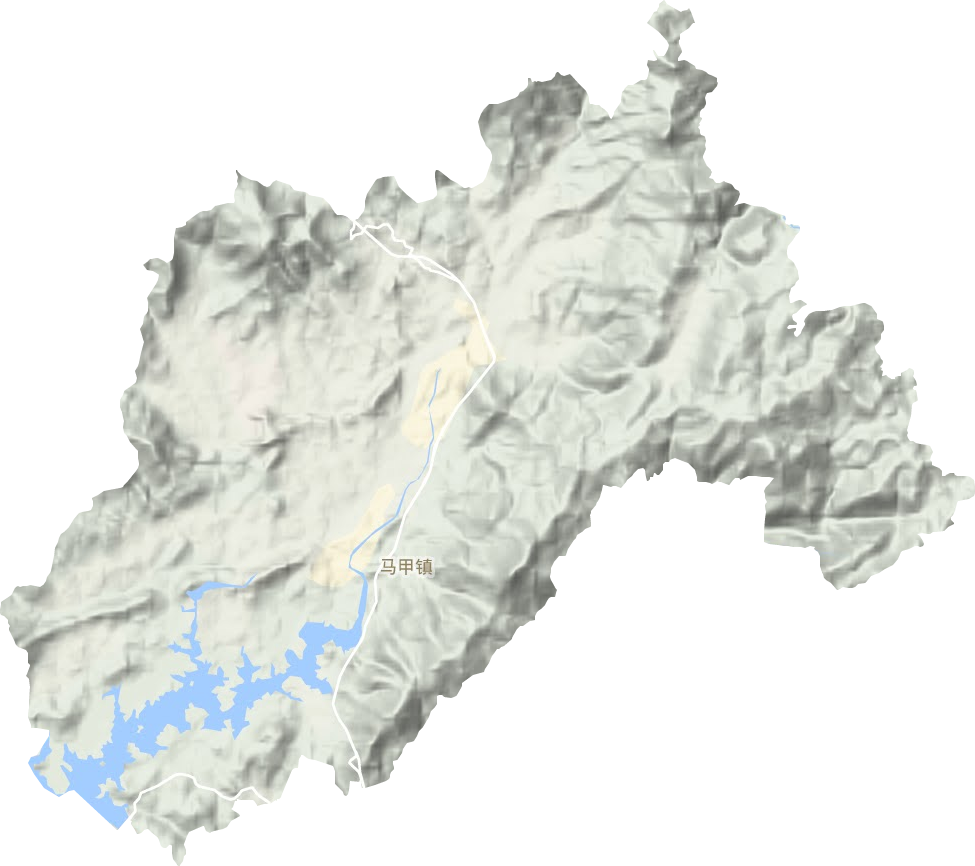 马甲镇地形地图