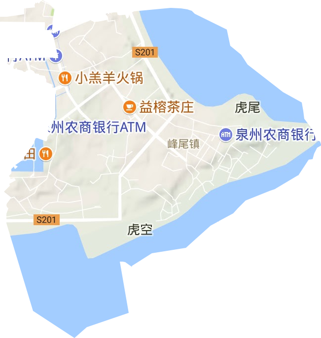 峰尾镇地形地图