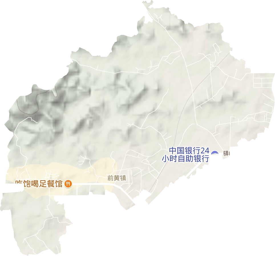 前黄镇地形地图