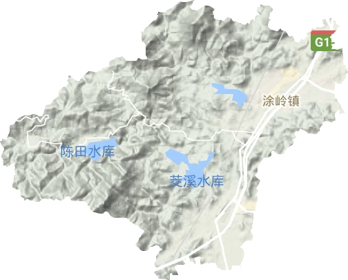 涂岭镇地形地图