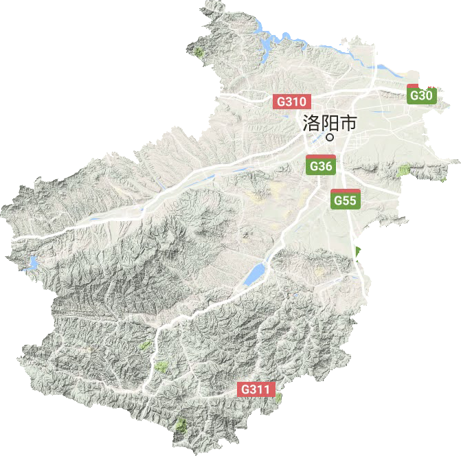 洛阳市地形地图