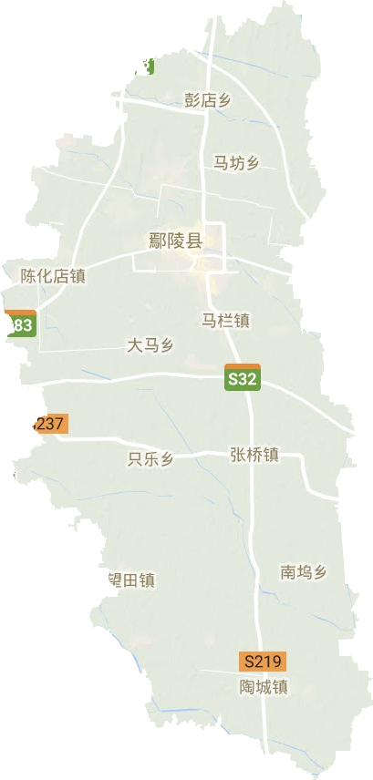 鄢陵县地形地图