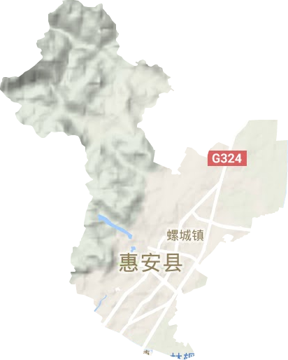 螺城镇地形地图