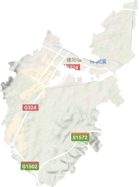 螺阳镇地形地图
