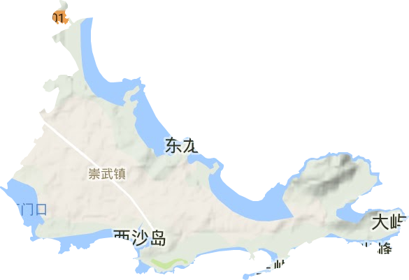 崇武镇地形地图