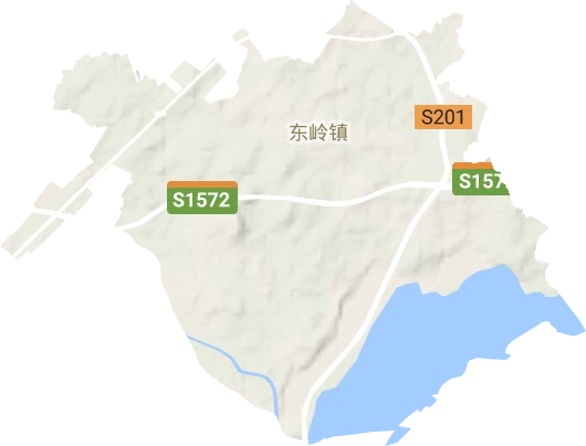 东岭镇地形地图