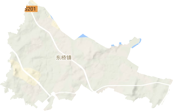 东桥镇地形地图